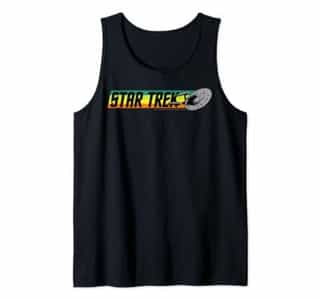 Star Trek Original Series Rainbow Enterprise Tank Top