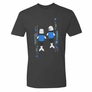 Star Trek: Lower Decks Matt & Kimolu Adult Short Sleeve T-Shirt Charcoal