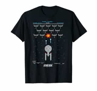 Star Trek Original Series Pixel Space Battle Graphic T-Shirt