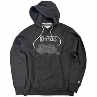 Star Trek The Defiant PopFunk Official Premium Ultrasoft Tri-Blend Hoodie (2X-Large) Charcoal