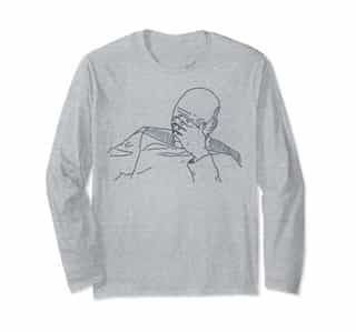 Star Trek Next Generation Picard Face Palm Long Sleeve T-Shirt