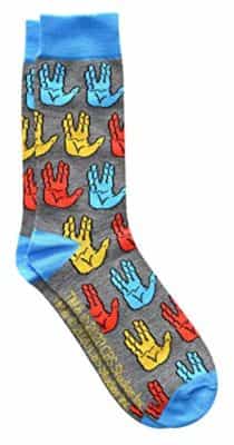 Star Trek Vulcan Salute Hand All Over Print Men’s Crew Socks 1 Pair