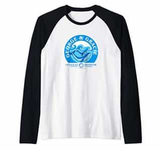 Star Trek IV The Voyage Home George & Gracie Blue Waves Raglan Baseball Tee