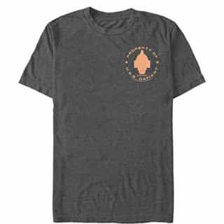 Men’s Star Trek: Deep Space Nine Property Of USS Defiant Badge T-Shirt – Charcoal Heather – X Large