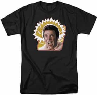 A&E Designs Star Trek II The Wrath of Khan Khaaaaaan Kirk Adult Black T-Shirt, XL