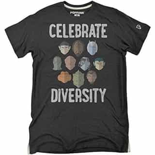 Popfunk Official Star Trek Celebrate Diversity Slim Fit Ultrasoft Tri-Blend T-Shirt (2X-Large)