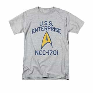 Star Trek The Original Sci-Fi TV Series Retro USS Enterprise Navy Adult T-Shirt
