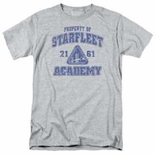 Popfunk Star Trek Distressed Starfleet Academy T Shirt & Stickers (X-Large) Athletic Heather