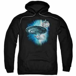 Popfunk Star Trek Men’s Ship 30 Hooded Sweatshirt Medium Black